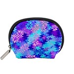 Blue and Purple Marble Waves Accessory Pouches (Small)  Front