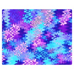 Blue And Purple Marble Waves Double Sided Flano Blanket (medium)  by KirstenStar