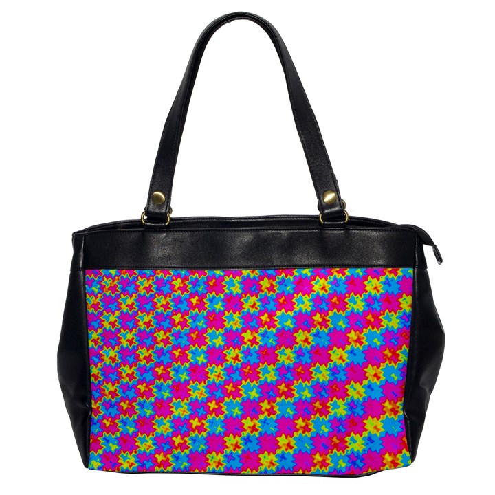 Crazy Yellow and Pink Pattern Office Handbags