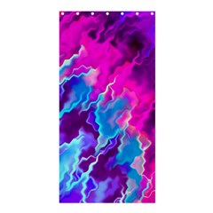 Stormy Pink Purple Teal Artwork Shower Curtain 36  X 72  (stall)  by KirstenStar