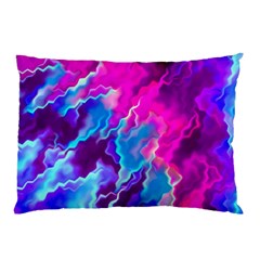 Stormy Pink Purple Teal Artwork Pillow Cases (two Sides) by KirstenStar