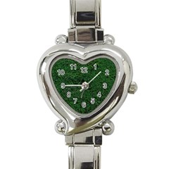 Green Moss Heart Italian Charm Watch by InsanityExpressed