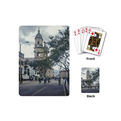 Cathedral At Historic Center Of Bogota Colombia Edited Playing Cards (mini)  by dflcprints