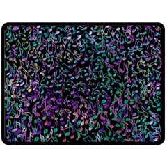 Improvisational Music Notes Double Sided Fleece Blanket (large) 