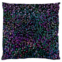 Improvisational Music Notes Large Flano Cushion Cases (two Sides)  by urockshop