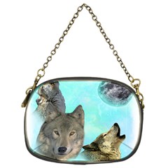 Wolves Shiney Grim Moon 3000 Chain Purses (two Sides)  by ratherkool