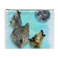 Wolves Shiney Grim Moon 3000 Cosmetic Bag (xl) by ratherkool