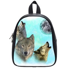 Wolves Shiney Grim Moon 3000 School Bags (small)  by ratherkool