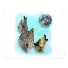 Wolves Shiney Grim Moon 3000 Double Sided Flano Blanket (large)  by ratherkool