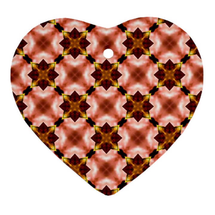 Cute Pretty Elegant Pattern Heart Ornament (2 Sides)