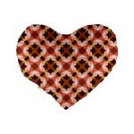 Cute Pretty Elegant Pattern Standard 16  Premium Heart Shape Cushions Back