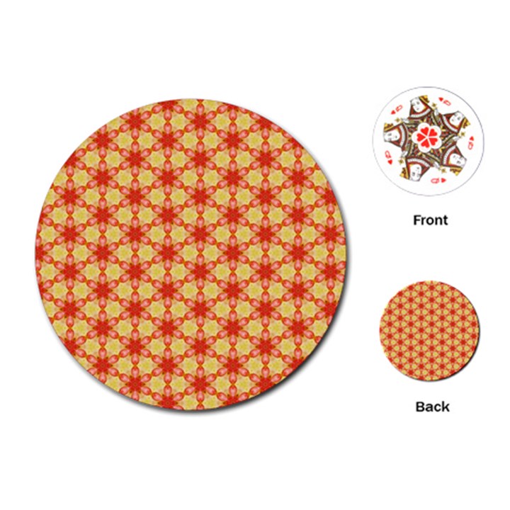 Cute Pretty Elegant Pattern Playing Cards (Round) 