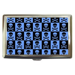 Blue Skull Checkerboard Cigarette Money Cases