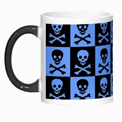 Blue Skull Checkerboard Morph Mugs