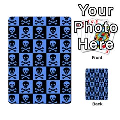 Blue Skull Checkerboard Multi-purpose Cards (Rectangle) 