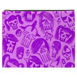 Purple Skull Sketches Cosmetic Bag (XXXL)  Front