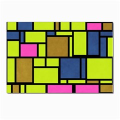 Squares And Rectangles Postcard 4 x 6  (pkg Of 10) by LalyLauraFLM