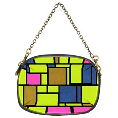 Squares And Rectangles Chain Purse (two Sides) by LalyLauraFLM