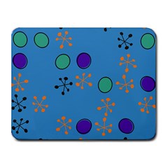 Circles And Snowflakes Small Mousepad by LalyLauraFLM