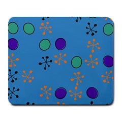 Circles And Snowflakes Large Mousepad by LalyLauraFLM