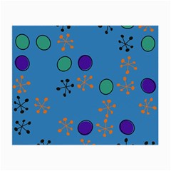 Circles And Snowflakes Small Glasses Cloth (2 Sides) by LalyLauraFLM