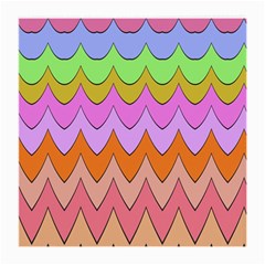 Pastel Waves Pattern Medium Glasses Cloth (2 Sides) by LalyLauraFLM