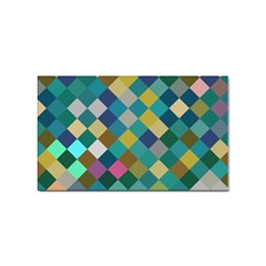 Rhombus Pattern In Retro Colors Sticker Rectangular (10 Pack) by LalyLauraFLM