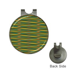 Diagonal Stripes Pattern Golf Ball Marker Hat Clip by LalyLauraFLM
