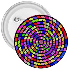 Colorful Whirlpool 3  Button by LalyLauraFLM