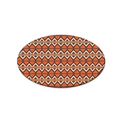 Brown Orange Rhombus Pattern Sticker Oval (100 Pack) by LalyLauraFLM