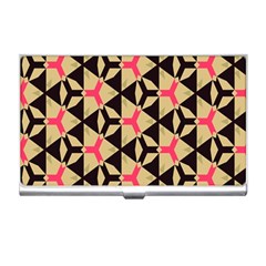Shapes In Triangles Pattern Business Card Holder by LalyLauraFLM