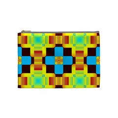 Abstract Yellow Flowers Cosmetic Bag (medium) by LalyLauraFLM