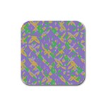 Mixed shapes Rubber Square Coaster (4 pack) Front