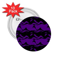 Mauve Black Waves 2 25  Button (10 Pack) by LalyLauraFLM