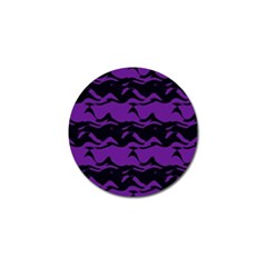 Mauve Black Waves Golf Ball Marker (10 Pack) by LalyLauraFLM