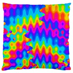 Amazing Acid Rainbow Large Cushion Cases (one Side)  by KirstenStar