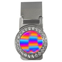 Psychedelic Rainbow Heat Waves Money Clips (cz)  by KirstenStar