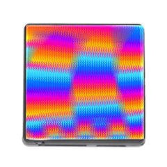 Psychedelic Rainbow Heat Waves Memory Card Reader (square) by KirstenStar