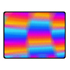 Psychedelic Rainbow Heat Waves Double Sided Fleece Blanket (small)  by KirstenStar