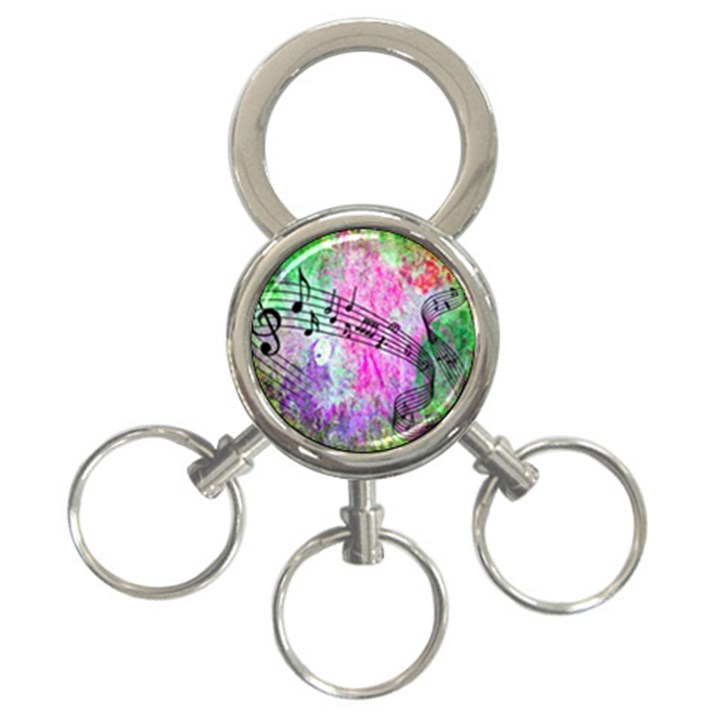 Abstract Music  3-Ring Key Chains