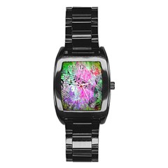 Abstract Music  Stainless Steel Barrel Watch