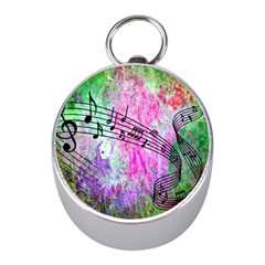 Abstract Music  Mini Silver Compasses