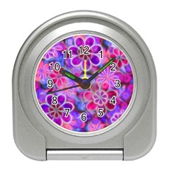 Pretty Floral Painting Travel Alarm Clocks