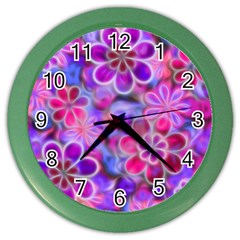 Pretty Floral Painting Color Wall Clocks