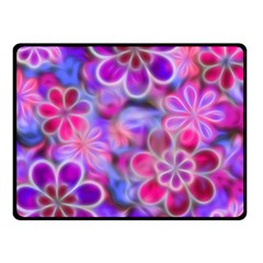 Pretty Floral Painting Fleece Blanket (Small)