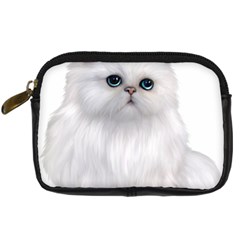 White Persian Cat Clipart Digital Camera Cases by AlteredStates
