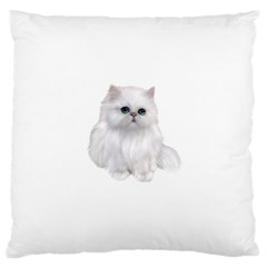 White Persian Cat Clipart Large Cushion Cases (two Sides)  by AlteredStates