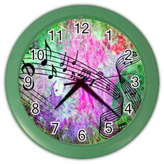 Abstract Music 2 Color Wall Clocks