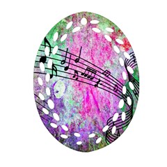 Abstract Music 2 Ornament (oval Filigree) 