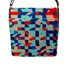 Miscellaneous Shapes Flap Closure Messenger Bag (l) by LalyLauraFLM